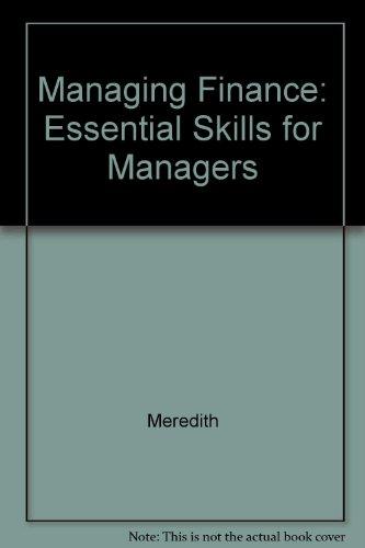 Book Managing Finance: Essential Skills for Managers free