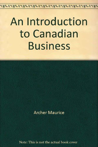 Book An Introduction to Canadian Business free