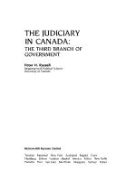 Book Judiciary in Canada: The Third Branch of Government free