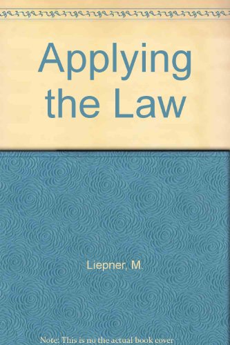 Book Applying the Law free