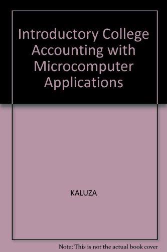Book Introductory College Accounting with Microcomputer Applications free