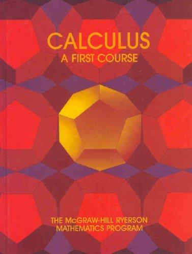 Book Calculus: A First Course free