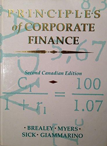 Book Principles of Corporate Finance - Second Canadian Edition free