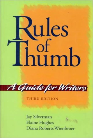 Book Rules of Thumb, a Guide for Writers 3rd Third Edition free