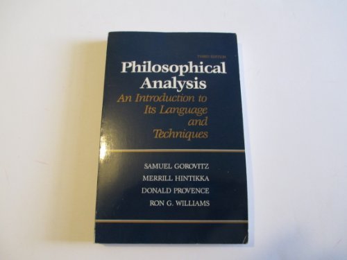 Book Philosophical Analysis: An Introduction To Its Language And Techniques free