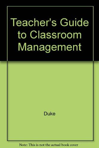 Book Teacher's Guide to Classroom Management free