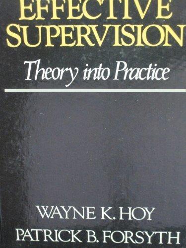 Book Effective Supervision: Theory into Practice free