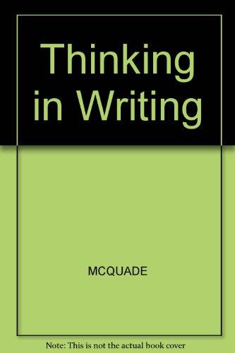 Book Thinking in Writing free