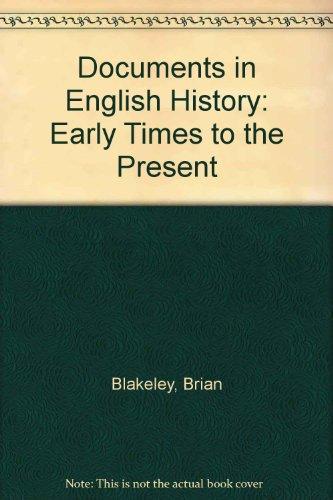 Book Documents in English History: Early Times to the Present free
