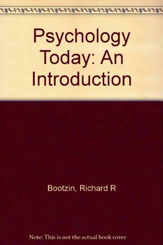 Book Psychology Today : An Introduction free