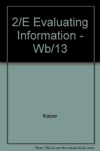 Book Evaluating Information free