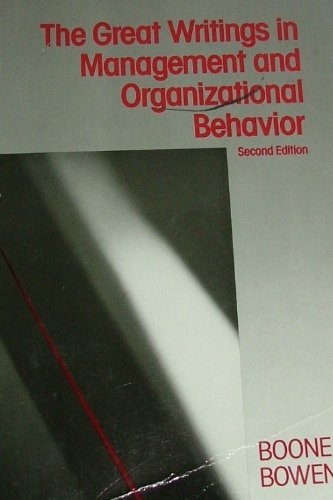 Book Great Writings In Management and Organizational Behavior free