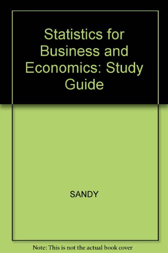 Book Statistics for Business and Economics: Study Guide free