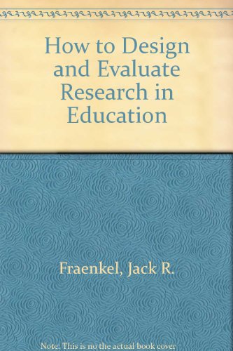 Book How to Design and Evaluate Research in Education free
