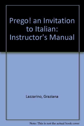 Book Prego! An Invitation To Italian free