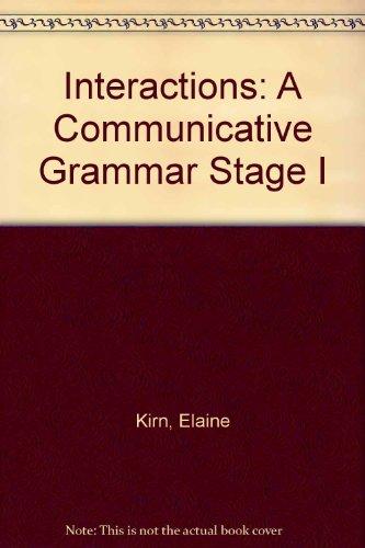 Book Interactions I A Communicative Grammar free