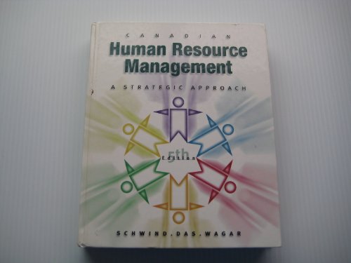 Book Canadian human resource management: A strategic approach free