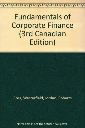 Book Fundamentals of Corporate Finance (3rd Canadian Edition) free