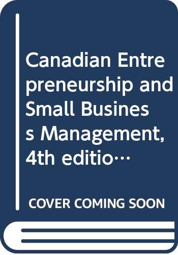 Book Canadian Entrepreneurship and Small Business Management, 4th edition free