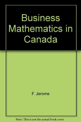 Book Business Mathematics in Canada free