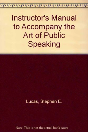 Book Instructor's Manual to Accompany the Art of Public Speaking free