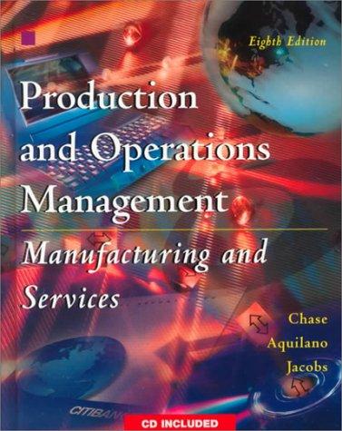 Book Production and Operations Management: Manufacturing and Services (The Irwin/McGraw Hill Series) free