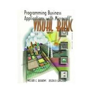 Book Programming Business Applications With Microsoft Visual Basic: Version 5.0 free