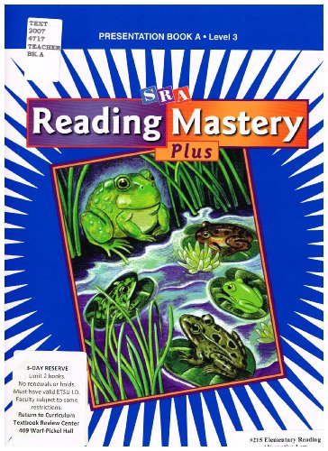 Book Reading Mastery 3 2001 Plus Edition 2001: Teacher Presentation Book A free