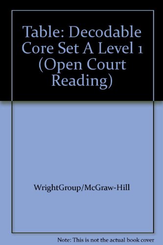 Book Table: Decodable Core Set A Level 1 (open Court Reading) free