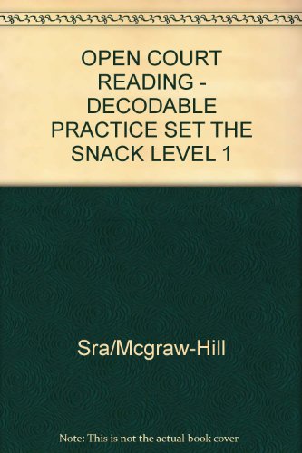 Book The Snack: Decodable Practice Set Level 1 (open Court Reading) free