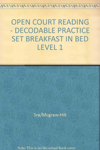 Book Breakfast In Bed: Decodable Practice Set Level 1 (open Court Reading) free