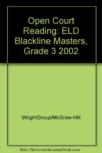 Book Open Court Reading: ELD Blackline Masters, Grade 3 2002 free