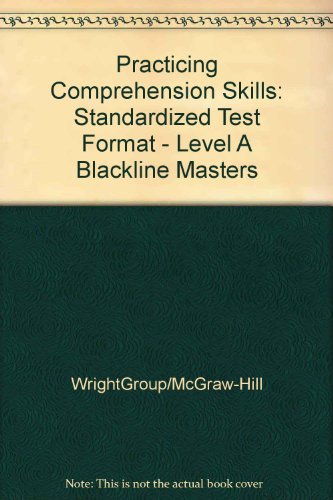 Book Practicing Comprehension Skills: Standardized Test Format - Level A Blackline Masters free