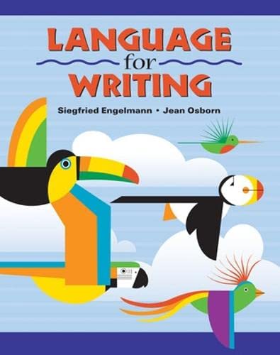 Book Language for Writing: Answer Key free