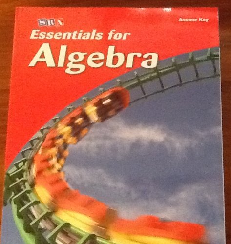 Book Essentials for Algebra, Answer Key free