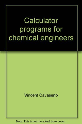 Book Calculator programs for chemical engineers free