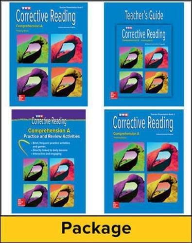Book Corrective Reading Comprehension A: Teacher Materials Package free