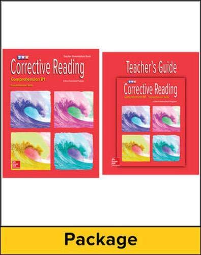 Book Corrective Reading Comprehension B1: Teacher Materials Package (CORRECTIVE READING DECODING SERIES) free