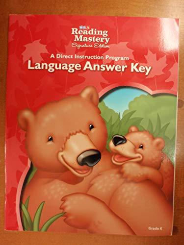 Book Reading Mastery Language Answer Key - Grade K free
