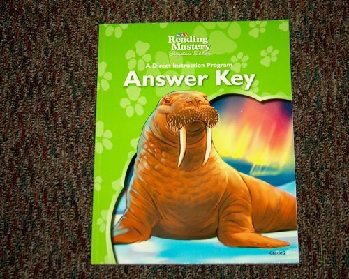 Book SRA Reading Mastery Signature Edition Grade 2 A Direct Instruction Program Answer Key Paperback Book free