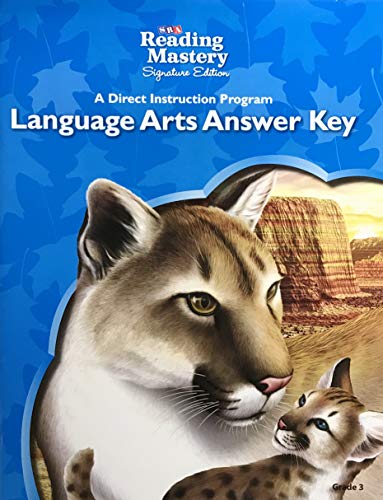 Book Language Arts Answer Key Grade 3, A direct Instruction Program (SRA Reading Mastery, Signature Edition) free