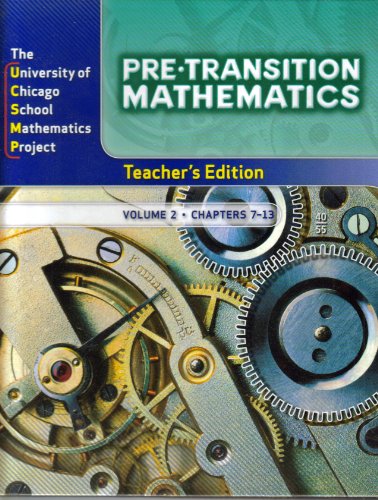 Book Pre-Transition Mathematics, Vol. 2, Teacher's Edition free