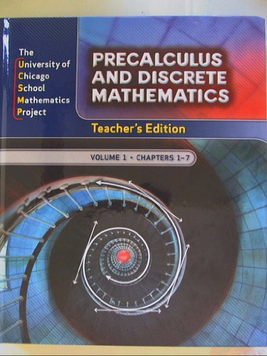 Book Precalculus and Discrete Mathematics, Teacher's Edition Volume 1 Chapters 1-17 ISBN 0076214222 9780076214228 free