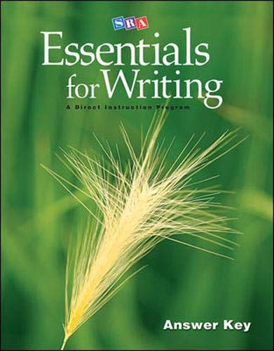 Book Essentials for Writing Answer Key free