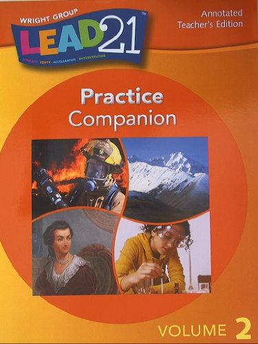 Book Lead 21 Practice Companion, Volume 2 Annotated Teacher's Edition Grade 3 free