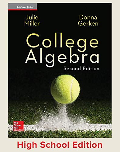 Book Miller, College Algebra, 2017, 2e, Student Edition, Reinforced Binding (ELECTIVE ALGEBRA) free
