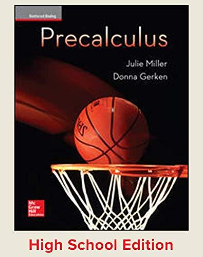 Book Miller, Precalculus, 2017, 1e, Student Edition, Reinforced Binding (A/P PRECALCULUS) free