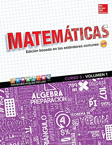 Book Glencoe Math, Course 3, Volume 1, Spanish Student Edition (MATH APPLIC & CONN CRSE) (Spanish Edition) free