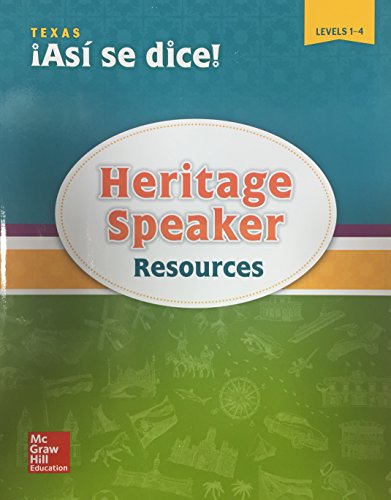 Book Asi se dice! Heritage Speaker Resources, Levels 1-4 - Texas Edition free