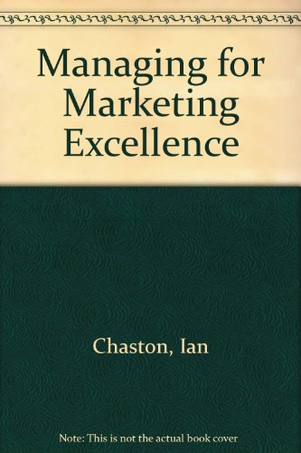 Book Managing for Marketing Excellence free